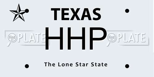 HHP Texas License Plate