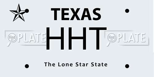 HHT Texas License Plate