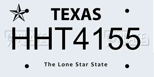 HHT4155 Texas License Plate