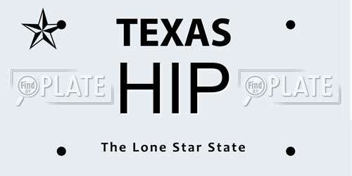 HIP Texas License Plate