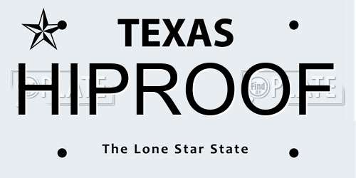 HIPROOF Texas License Plate