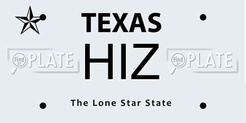 HIZ Texas License Plate