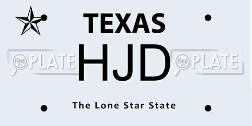 HJD Texas License Plate