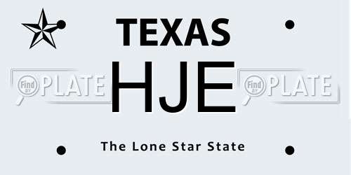 HJE Texas License Plate
