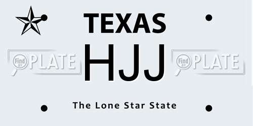 HJJ Texas License Plate