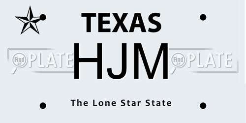 HJM Texas License Plate