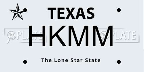 HKMM Texas License Plate