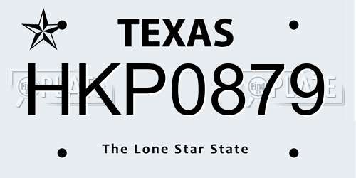 HKP0879 Texas License Plate