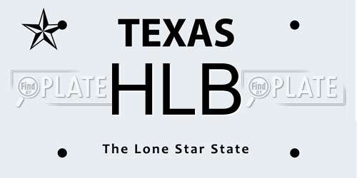 HLB Texas License Plate
