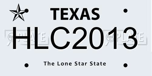 HLC2013 Texas License Plate