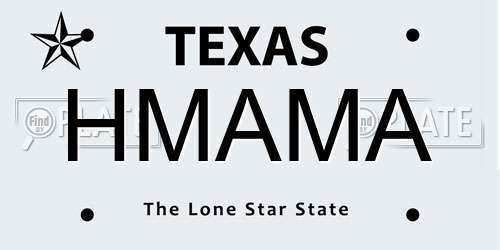 HMAMA Texas License Plate
