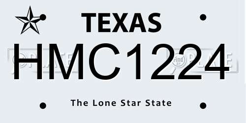 HMC1224 Texas License Plate