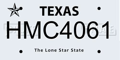 HMC4061 Texas License Plate