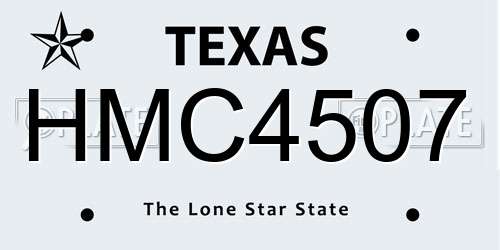 HMC4507 Texas License Plate