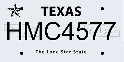 HMC4577 Texas License Plate