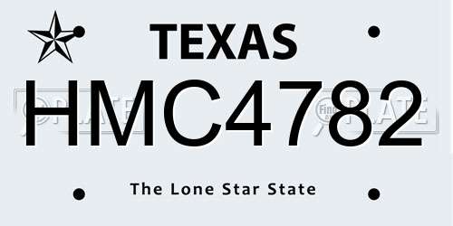 HMC4782 Texas License Plate