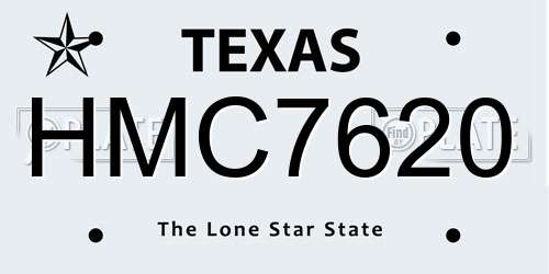 HMC7620 Texas License Plate