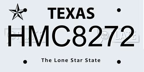 HMC8272 Texas License Plate