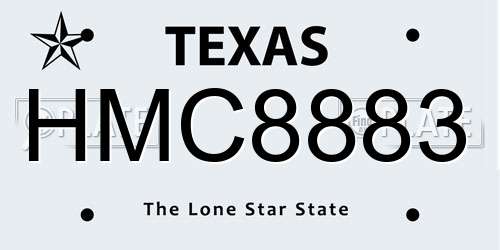 HMC8883 Texas License Plate