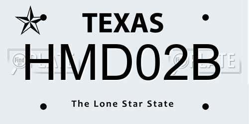 HMD02B Texas License Plate