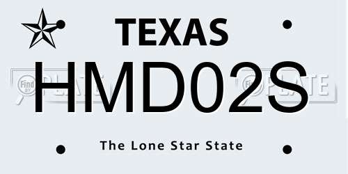 HMD02S Texas License Plate