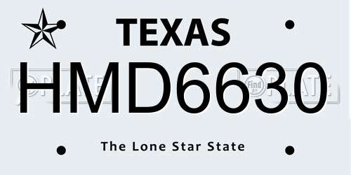 HMD6630 Texas License Plate