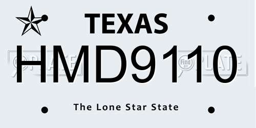 HMD9110 Texas License Plate