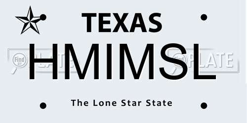 HMIMSL Texas License Plate