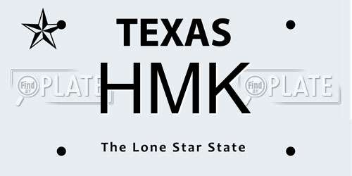 HMK Texas License Plate