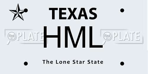 HML Texas License Plate