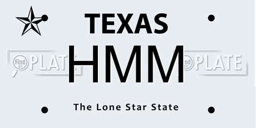 HMM Texas License Plate