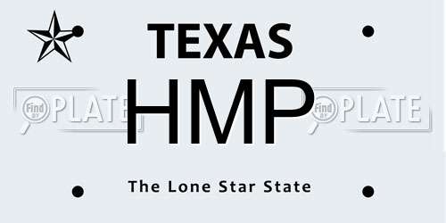 HMP Texas License Plate
