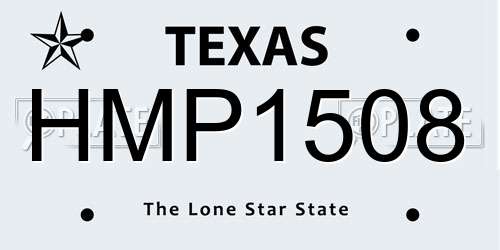 HMP1508 Texas License Plate
