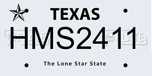 HMS2411 Texas License Plate