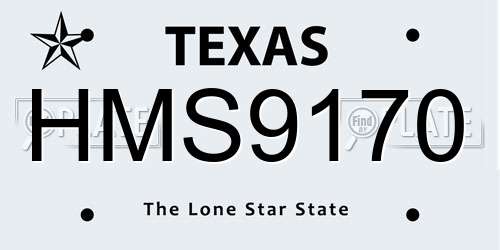 HMS9170 Texas License Plate