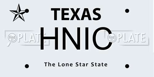 HNIC Texas License Plate