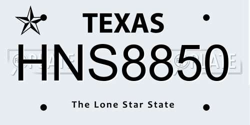 HNS8850 Texas License Plate
