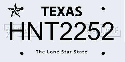 HNT2252 Texas License Plate