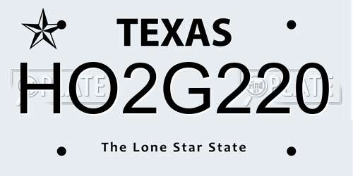 HO2G220 Texas License Plate