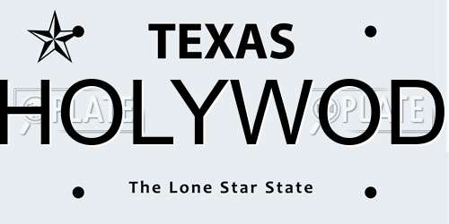 HOLYWOD Texas License Plate