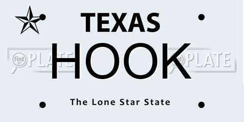 HOOK Texas License Plate