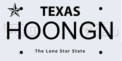 HOONGN Texas License Plate