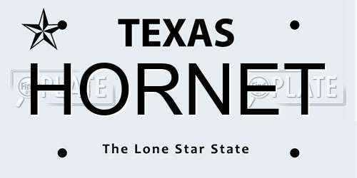 HORNET Texas License Plate