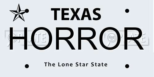 HORROR Texas License Plate