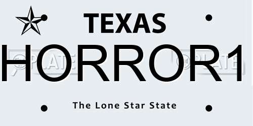 HORROR1 Texas License Plate