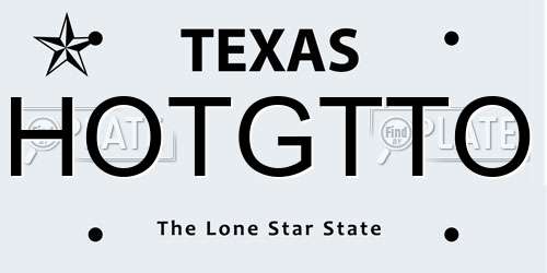 HOTGTTO Texas License Plate