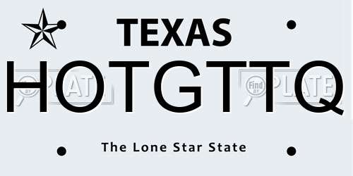 HOTGTTQ Texas License Plate