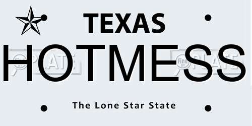HOTMESS Texas License Plate