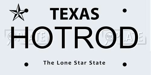 HOTROD Texas License Plate