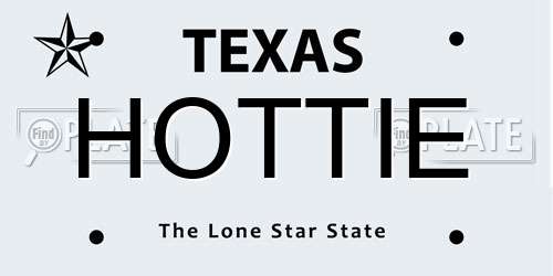 HOTTIE Texas License Plate